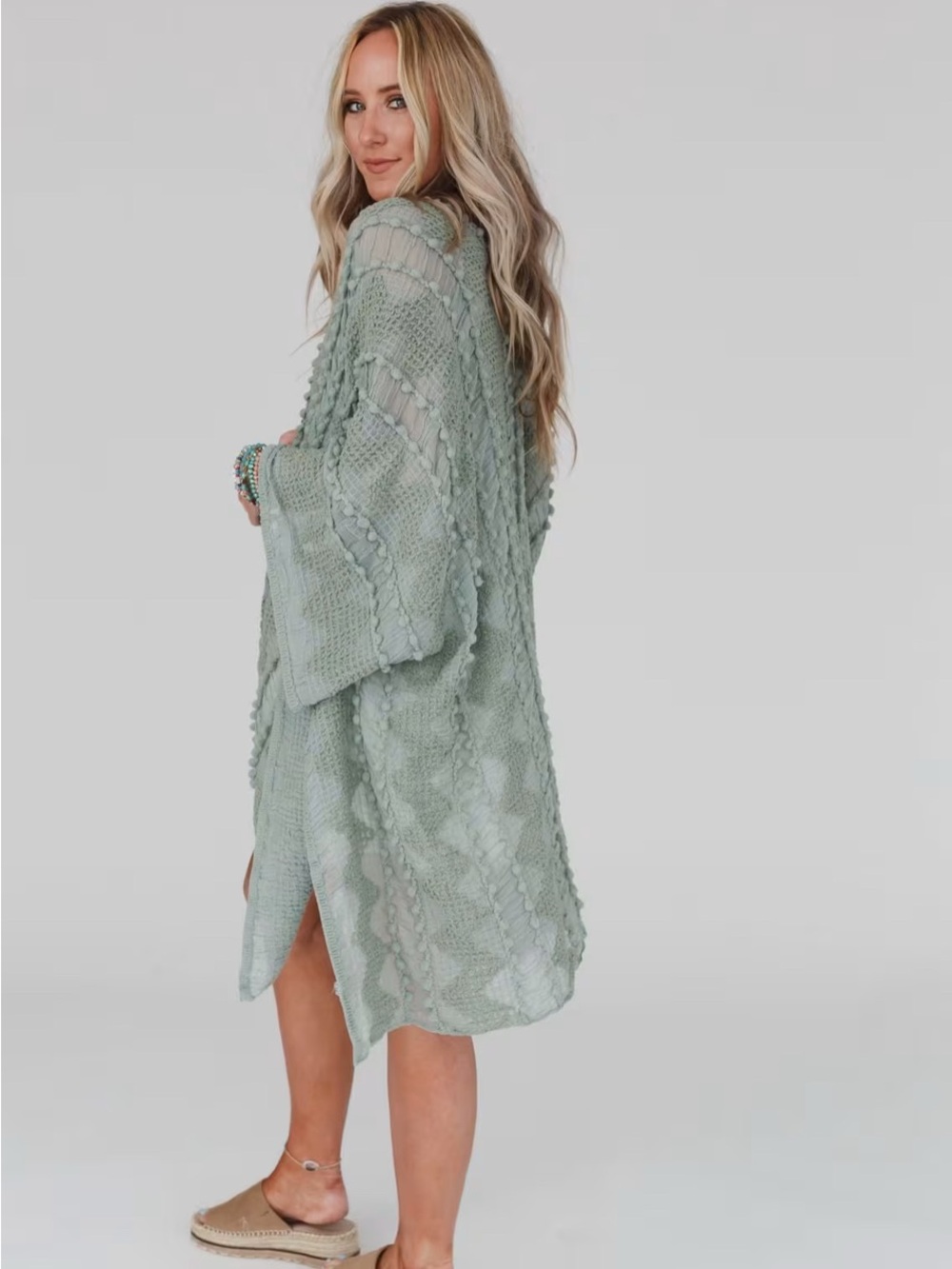 RESTOCKED Embroidered Soft
Bohemian oversized flowy duster cardigan
